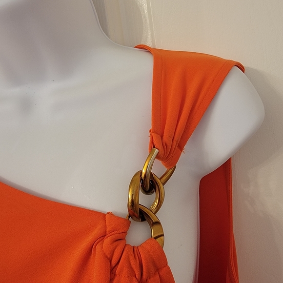 Sexy Brand New Orange Jennifer Lopez Dress - Picture 4 of 5